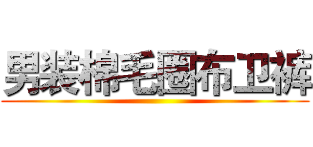 男装棉毛圈布卫裤 ()