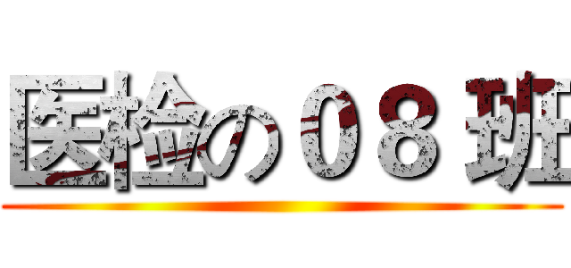 医检の０８ 班 ()