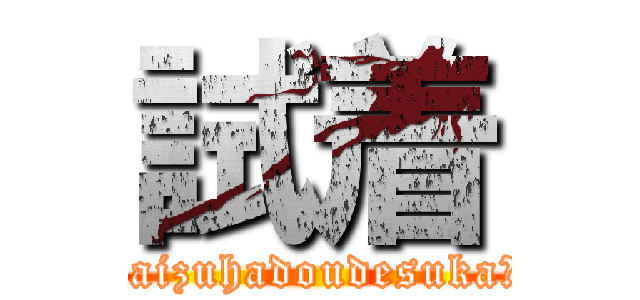 試着 (saizuhadoudesukaあ)