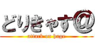 どりきゃす＠ (attack on hage)