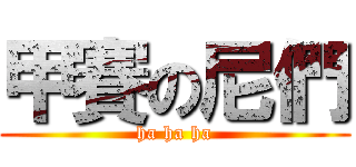 甲賽の尼們 (ha ha ha)