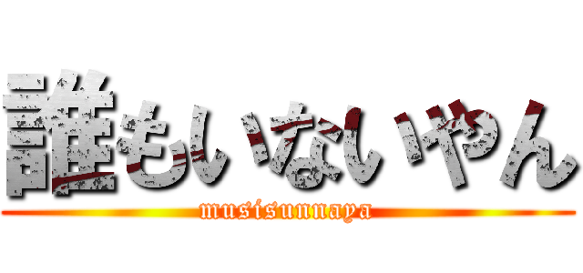 誰もいないやん (musisunnaya)
