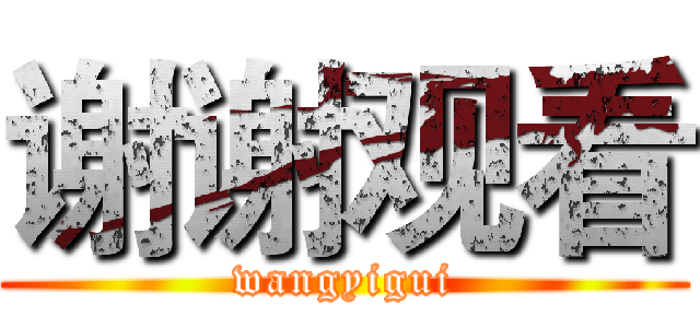 谢谢观看 (wangyigui)