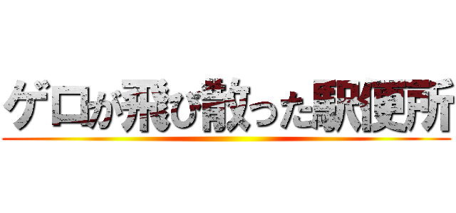 ゲロが飛び散った駅便所 ()