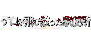 ゲロが飛び散った駅便所 ()