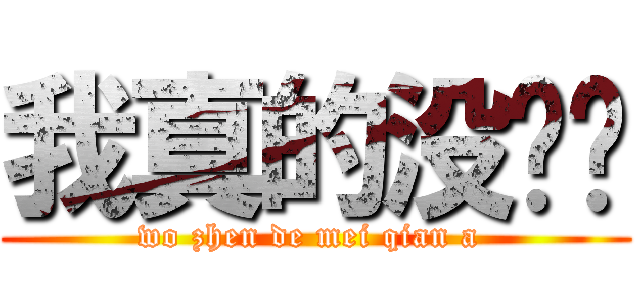 我真的没钱啊 (wo zhen de mei qian a )