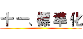 十 一、標 準 化 ()