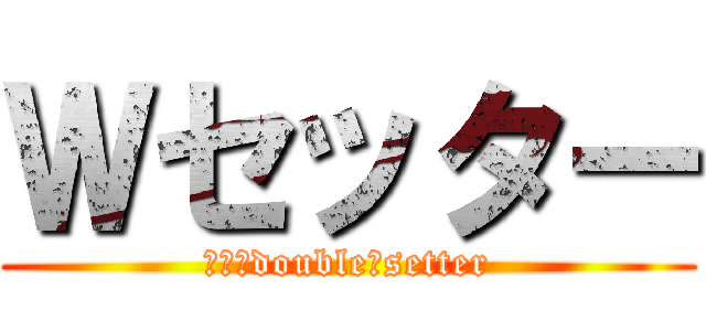 Ｗセッター (　　　double　setter)