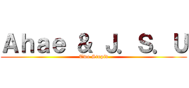 Ａｈａｅ ＆ Ｊ．Ｓ．Ｕ (Two Stupid)