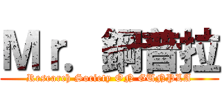 Ｍｒ．鋼普拉 (Research Society ON GUNPLA)