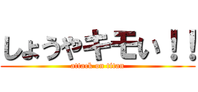 しょうやキモい！！ (attack on titan)