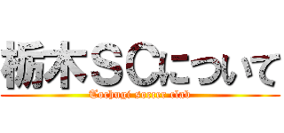 栃木ＳＣについて (Tochugi soccer clab)