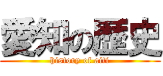 愛知の歴史 (history of aiti)