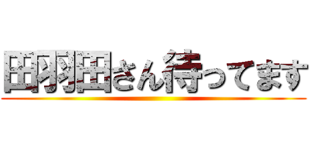 田羽田さん待ってます ()