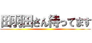 田羽田さん待ってます ()