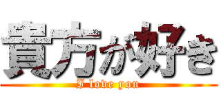 貴方が好き (I love you)