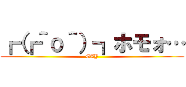┏（┏＾ο＾）┓ホモォ… (GAY)