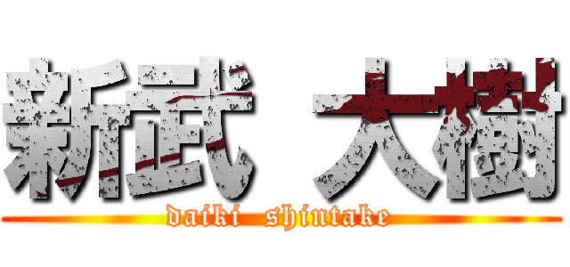 新武 大樹 (daiki  shintake)
