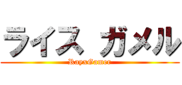 ライス ガメル (RayxGamer)