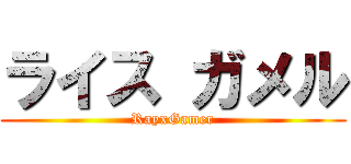 ライス ガメル (RayxGamer)