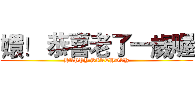 嬛！ 恭喜老了一歲喔 (HAPPY BIRTHDAY)