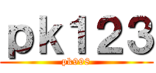 ｐｋ１２３ (pk998)