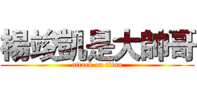 楊竣凱是大帥哥 (attack on titan)