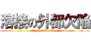 溶接の外部欠陥 (Visual Testing)