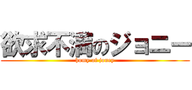 欲求不満のジョニー (homy of joney)