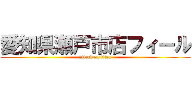 愛知県瀬戸市店フィール (attack on titan)