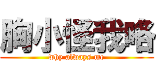 胸小怪我咯 (why always me)