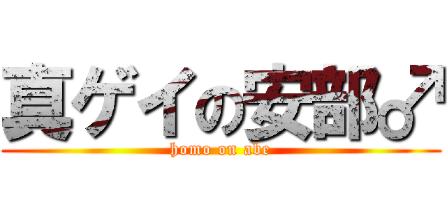 真ゲイの安部♂ (homo on abe)