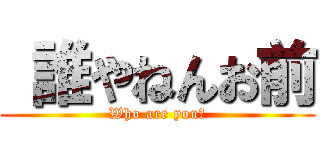  誰やねんお前 (Who are you?)