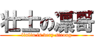 壮士の凛哥 (linlin is very strong)