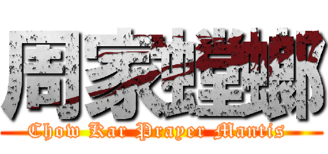 周家螳螂 (Chow Kar Prayer Mantis )