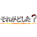 それがどした？ (soregadosita?)