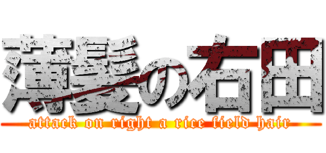 薄髪の右田 (attack on right a rice field hair)