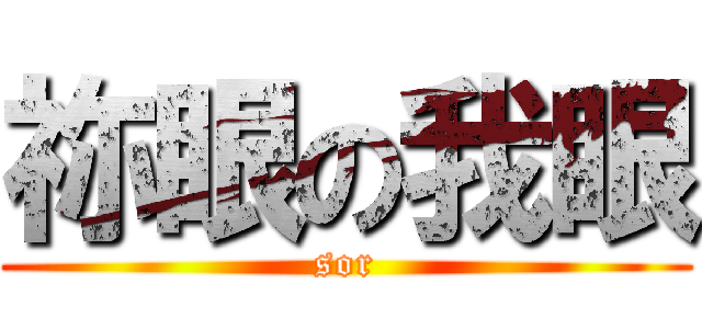 祢眼の我眼 (sor)