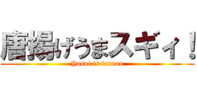唐揚げうまスギィ！ (Yasui is fatman)