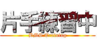 片手練習中 (BMS Training)