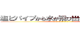 塩ビパイプから水が飛び出す軌道について (塩ビパイプから水が飛び出す軌道について)