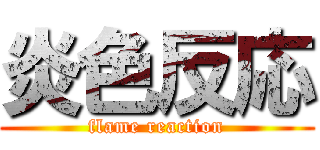 炎色反応 (flame reaction)