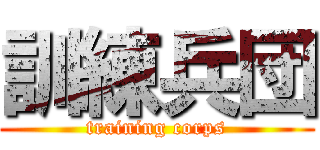 訓練兵団 (training corps)