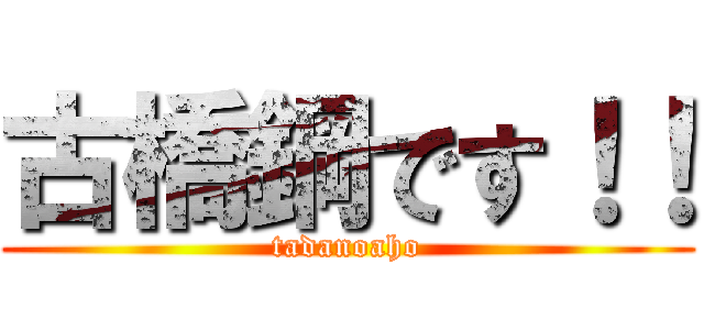 古橋鋼です！！ (tadanoaho)