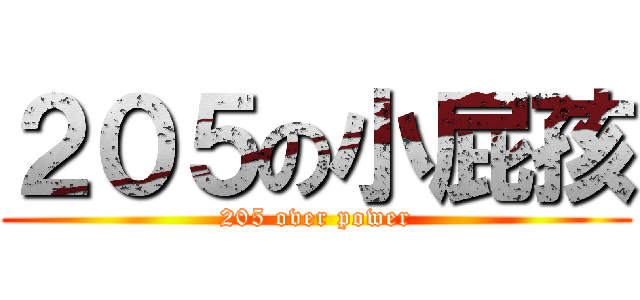 ２０５の小屁孩 (205 over power)