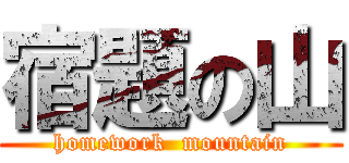 宿題の山 (homework  mountain)