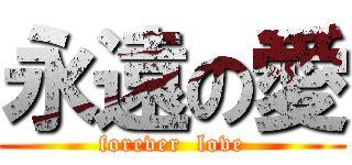 永遠の愛 (forever  love)