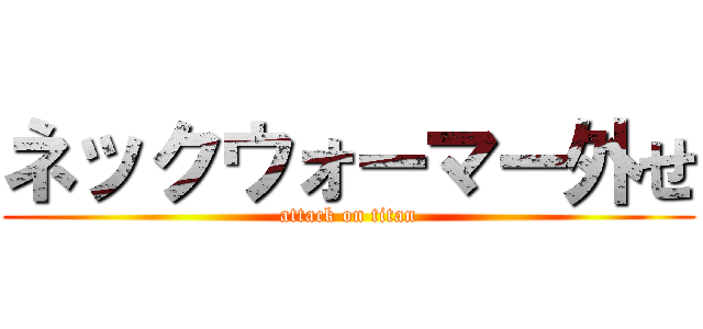 ネックウォーマー外せ (attack on titan)