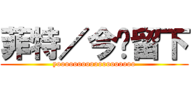 菲特／今晚留下 (yooooooooooooooooooo)
