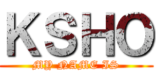 ＫＳＨＯ (MY NAME IS)